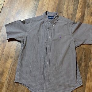 Polo by Ralph Lauren Men's Black and White Gingham Shirt